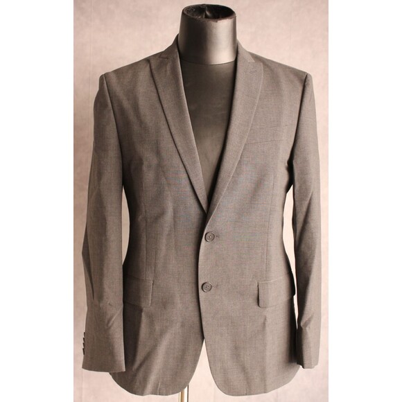 John Varvatos Men's Peak Lapel Blazer Sport Coat Size 40R Wool Blend Gray - Picture 1 of 10